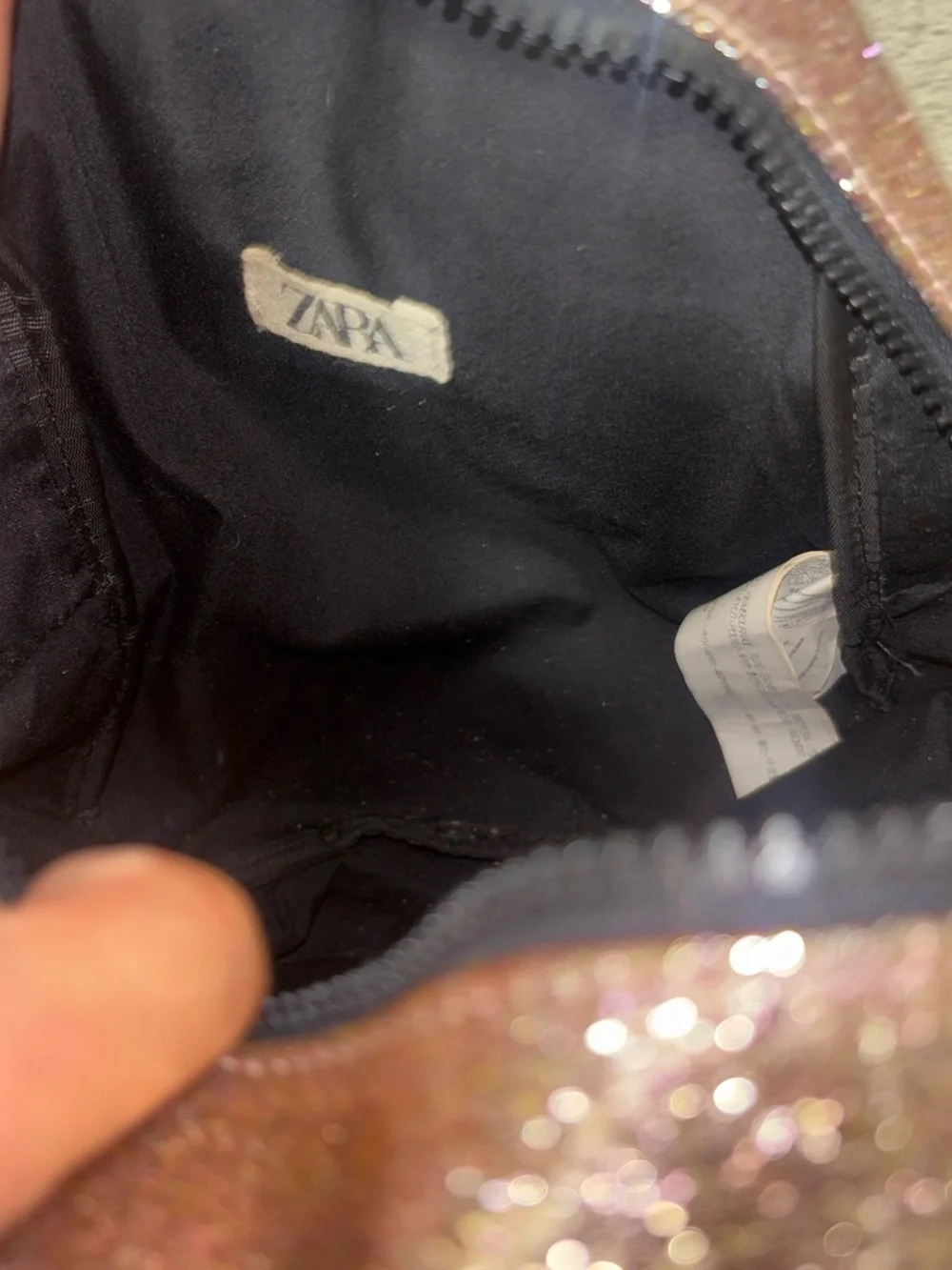 Zara Glitter Cat Mini Backpack - Rose Gold